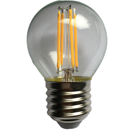 Bec Filament Sferic E27, 4W=45W, 6500K, lumina rece