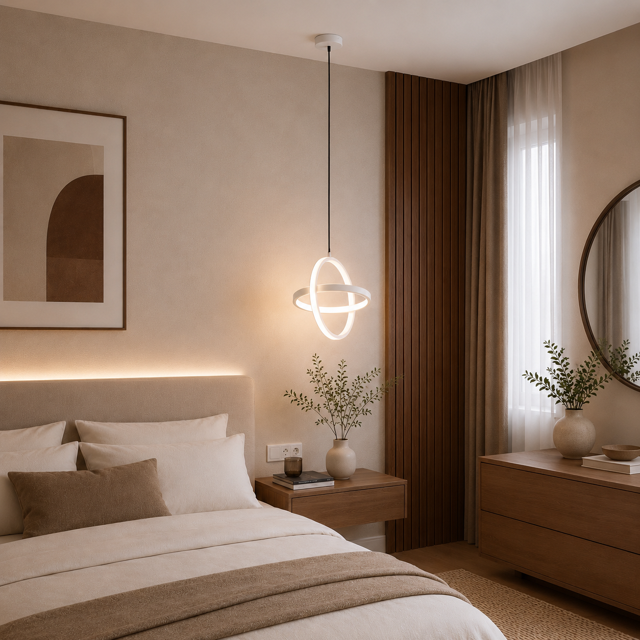 Lustra LED Suspendata, 3 Tipuri Iluminat 23W