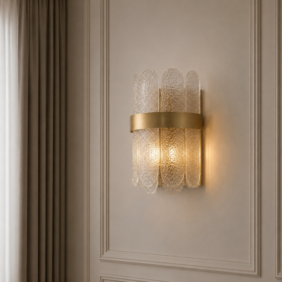 Aplica Perete Auriu Cristal 12W Cu LED