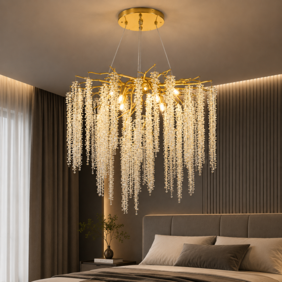 Candelabru Modern Luxury, 8 Surse Iluminat