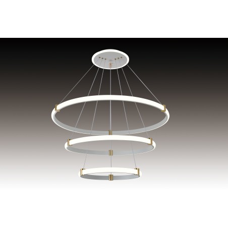 Lustra LED Alb cu 3 Cercuri 40cm+60cm+80cm Telecomanda cu lumina/rece/calda/neutra intensitate reglabila