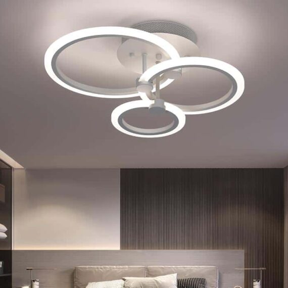 Lustra LED 3 cercuri cu Telecomanda 74W