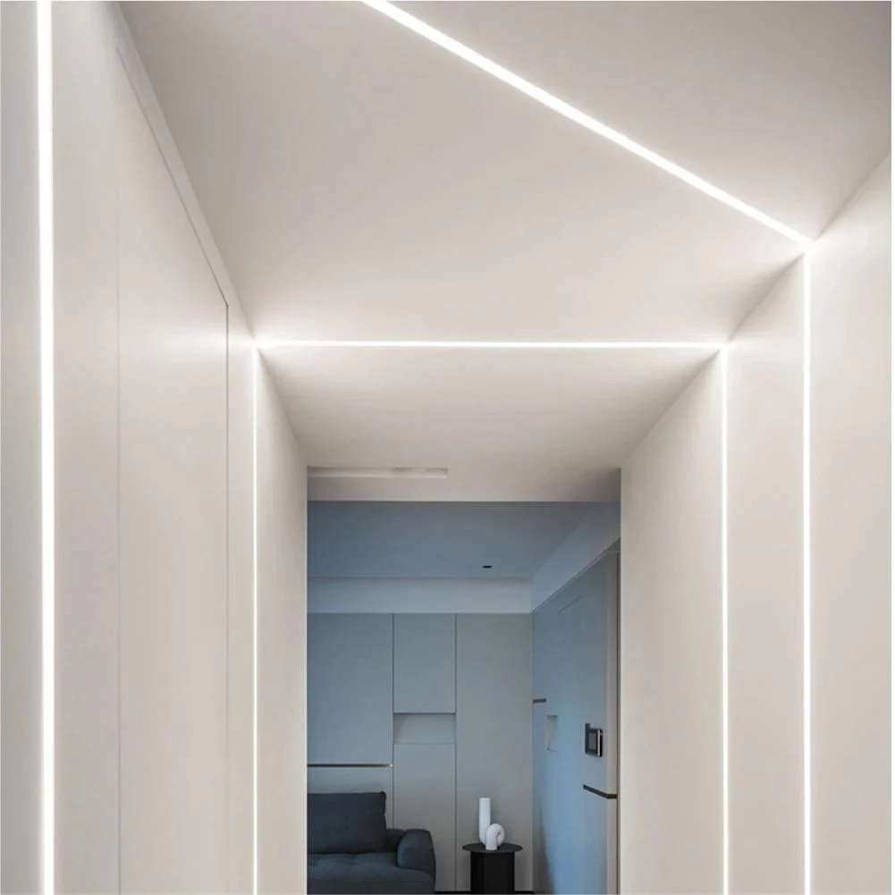 Profil LED din aluminiu Incastrat, Sub Tencuiala, Lungime 2m