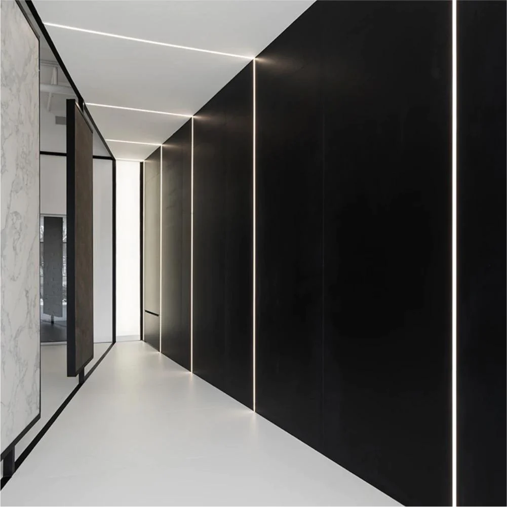 Profil LED din aluminiu Incastrat, Sub Tencuiala, Lungime 2m