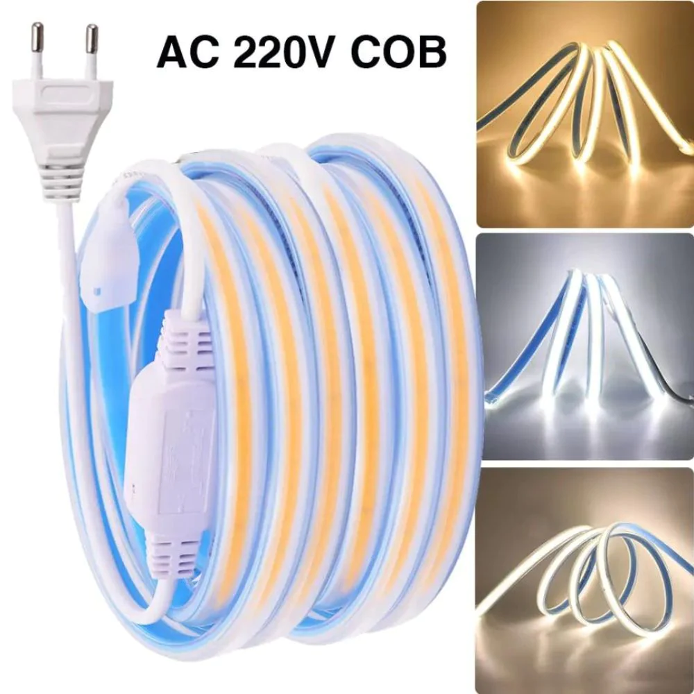 Banda LED COB, Flexibila, IP65, 280 LED/M, Lumina Neutra, 4000K, 8W/M, Pret/M, 220V