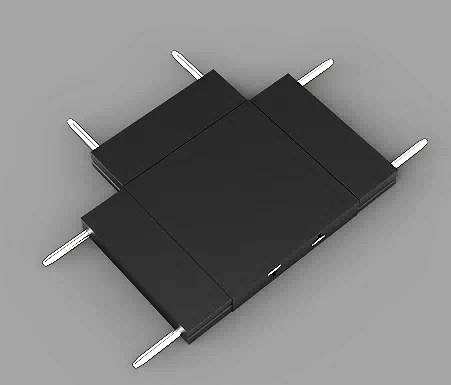 Conector Forma T, Sina Magnetica Aplicata Slim, Negru