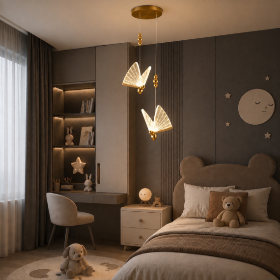Lustra Pe Cablu cu LED Fluture 3000K/4000K/6500K 9206-2
