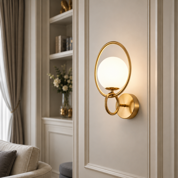 Aplica de perete Chic Glowin, E27, max60W, auriu