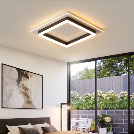 Plafoniera Negru Patrat Led 41W