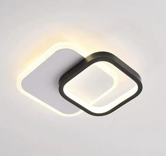 APLICA LED 3 FUNCTII ALB NEGRU PATRAT 24W