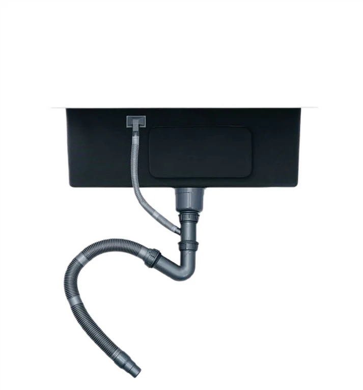 Chiuveta bucatarie, otel inoxidabil 304, kit scurgere si scurgator inclus, 60x45, gri mat RV19