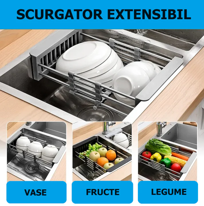 Chiuveta bucatarie, otel inoxidabil 304, kit scurgere si scurgator inclus, 80x50cm, gri mat RV20