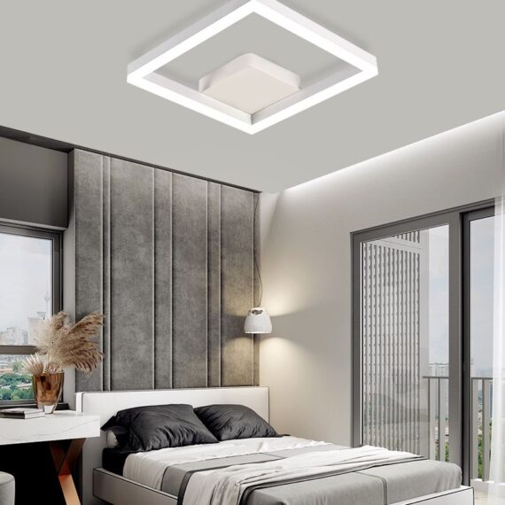 Lustra cu Telecomanda 80W C875 Alb