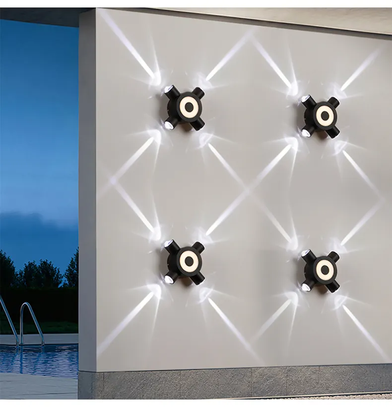 Aplica Exterior, Material Aluminiu, IP65, Lumina Neutra, 4W, Negru