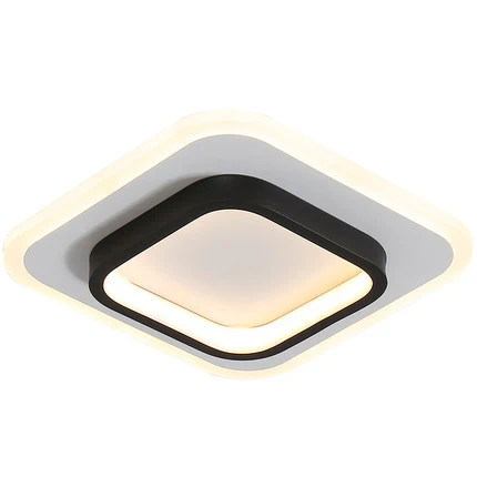 Lustra LED Alb-Negru 44W, Ultra Slim, 3 Tipuri de Iluminat