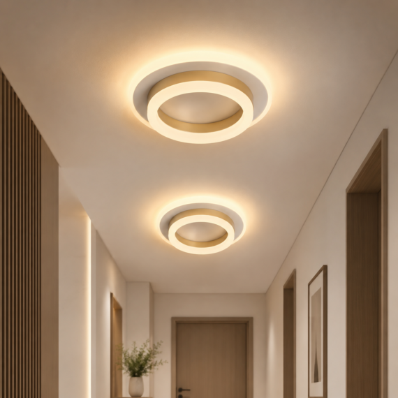 Plafoniera Rotunda Led Auriu 30W