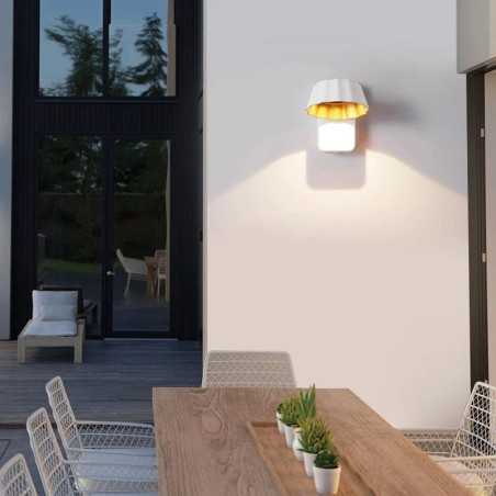 APLICA CU LED ALB-AURIU 7W EXTERIOR LUMINA CALDA