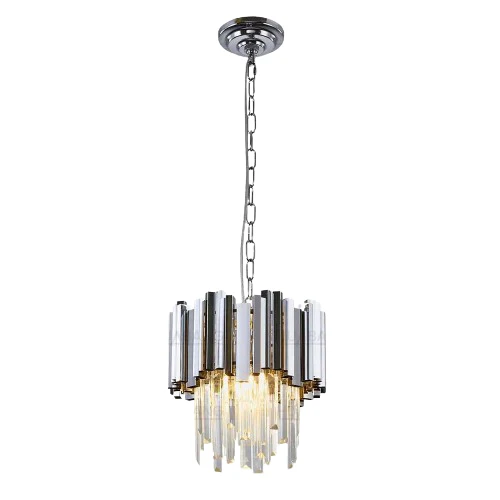 Candelabru WL339/300, Textura Cristal, Metal, 3 X E27, Argintiu