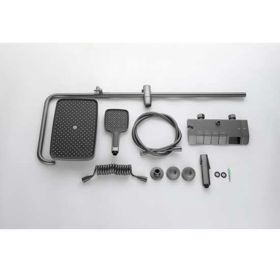 Coloana Dus ,Gri Mat,Afisaj Lcd Temperatura Apa, 05GRI