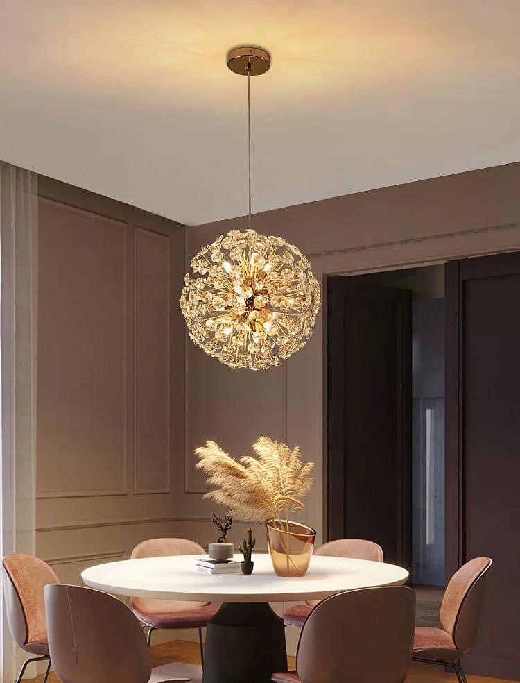 Candelabru Glob Cristal Gold D40CM