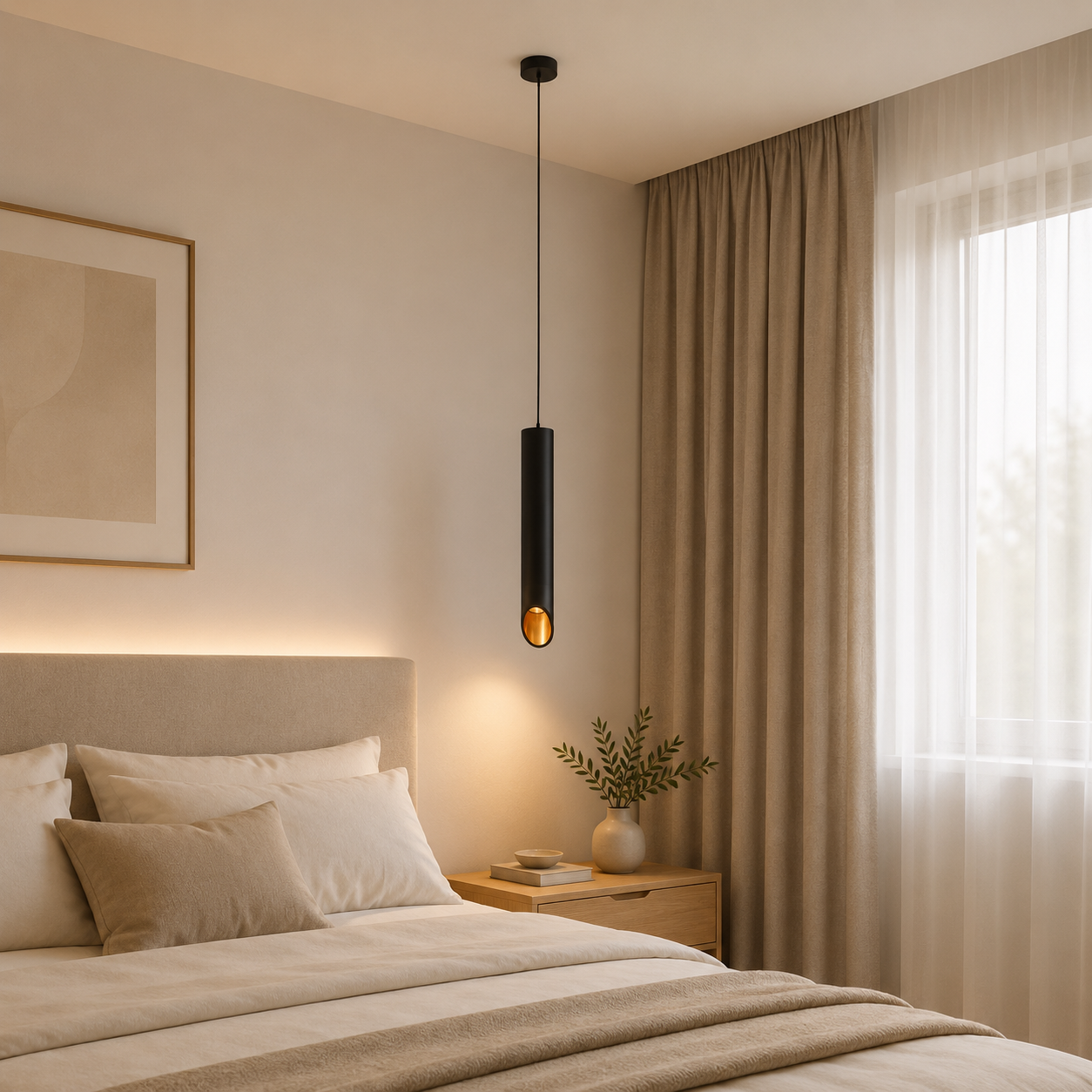 Lampa Suspendata Negru Cu LED 12W 4000K