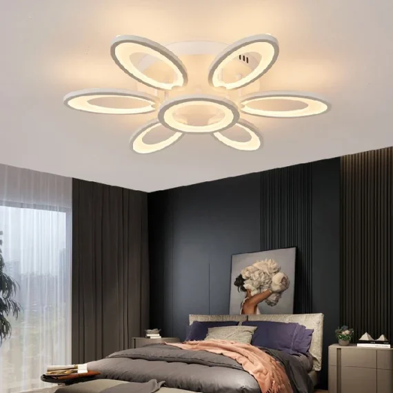 Lustra LED cu Telecomanda D67cm 200W lumina/rece/calda/neutra intensitate reglabila