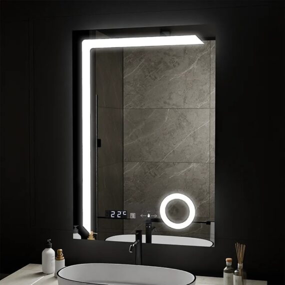 Oglinda LED 60×80 cm W07 Touch – 3 tipuri de lumină Functie Dezaburire