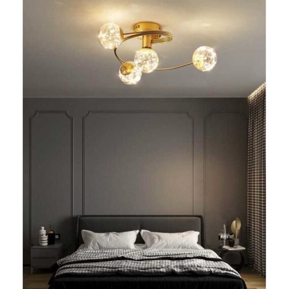 Lustra LED 27w Cu Lumina Calda GOLD, echivalent 220w