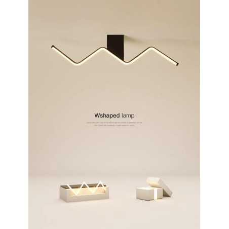 Lustra LED Lungime 90cm Minimalist cu Telecomanda 3Tipuri de Iluminat Intensitate Reglabila