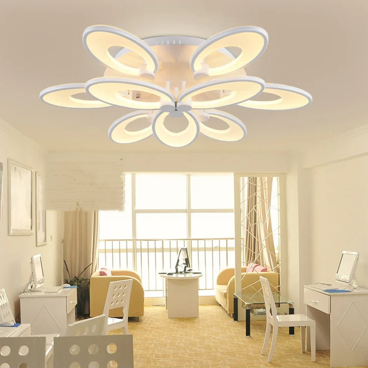 Lustra LED cu Telecomanda 180W Alb 566/6+3,