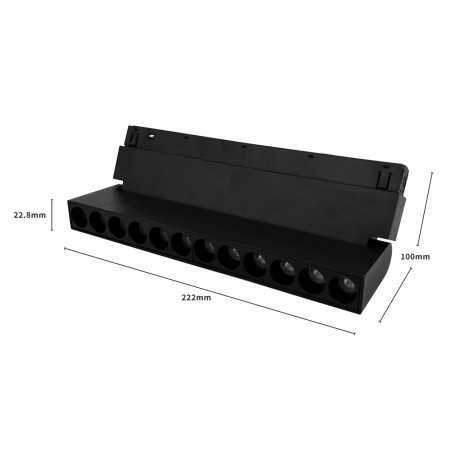 PROIECTOR 3CCT SINA MAGNETICA 12W Pliabil CHIP LED LUMINA/RECE/CALDA/NEUTRA INTENSITATE REGLABILA