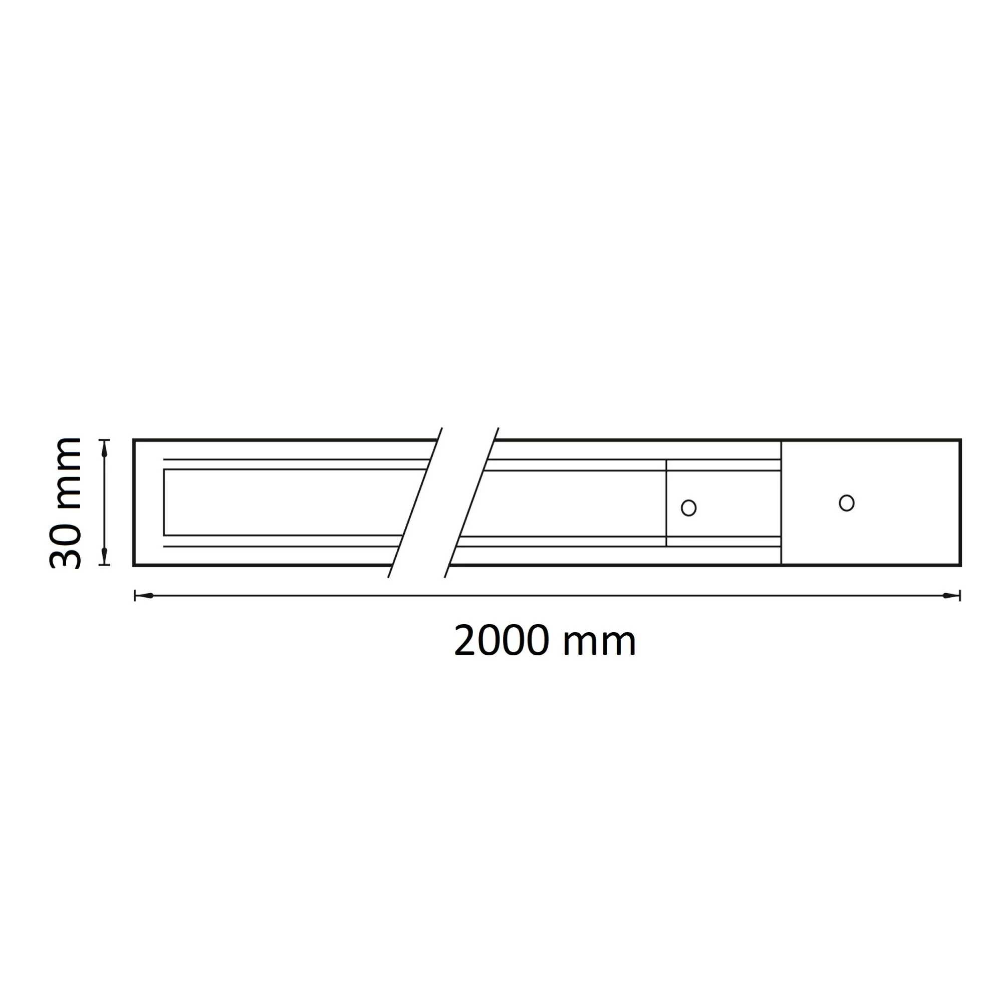 Sina Aplicata 2M Aluminiu Neagra pentru Proiectoare LED