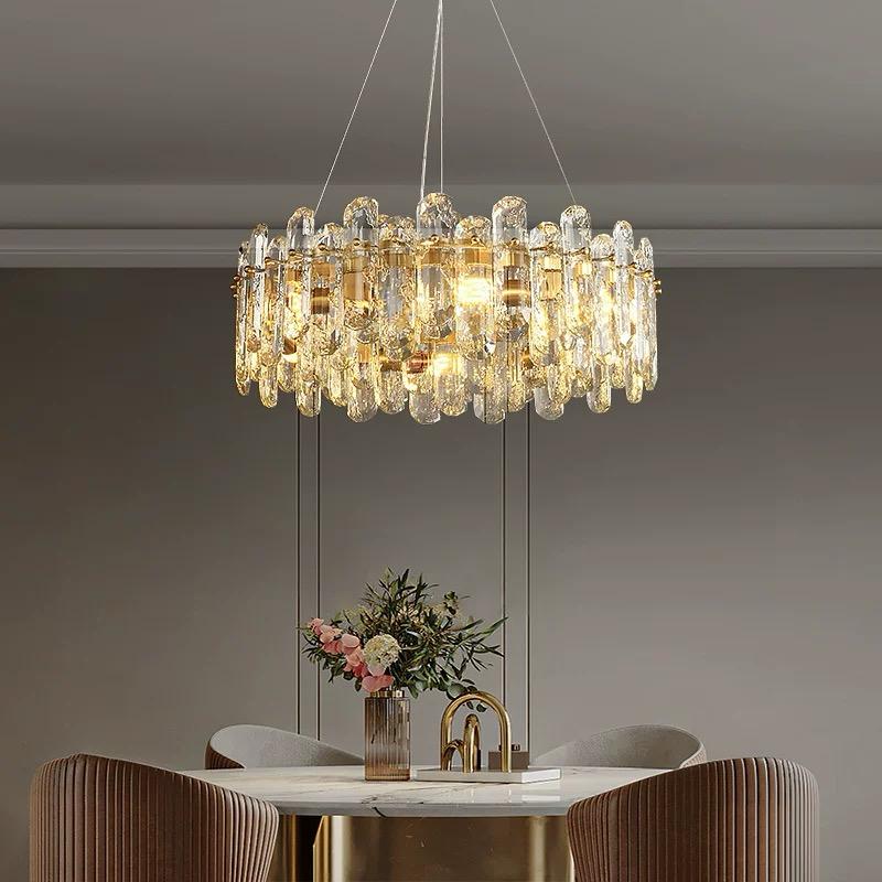 Candelabru 5709/400, Textura Cristal, Metal, 5 X E14, Auriu