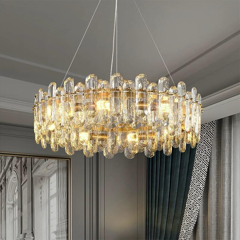 Candelabru 5709/400, Textura Cristal, Metal, 5 X E14, Auriu