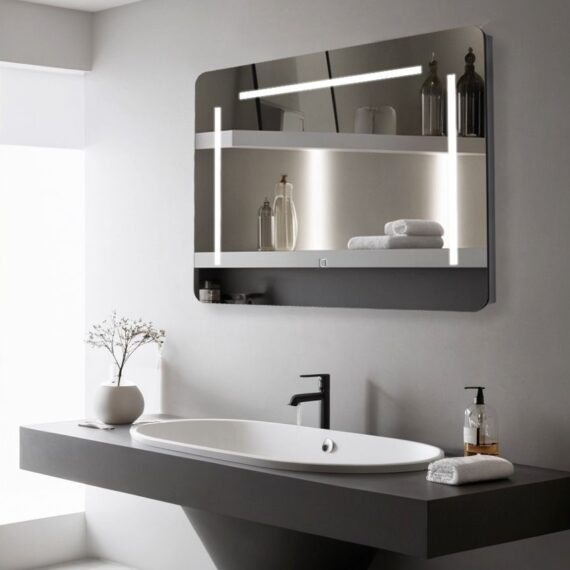 Oglinda LED 80×60 L&R Touch, Design Premium