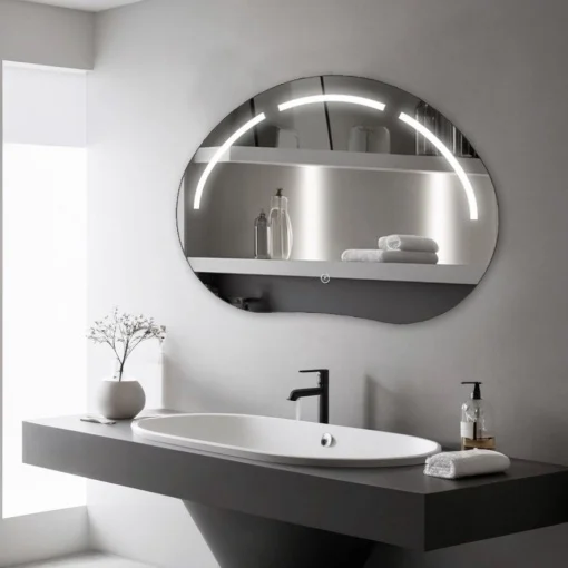 Oglinda LED 80x60 cm Touch, Design Premium