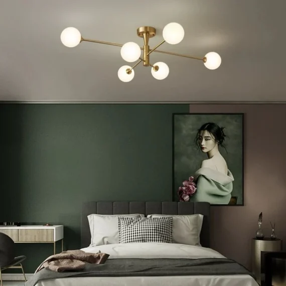 Lustra 4883-6, Cu Abajururi, 6 X G9, Auriu