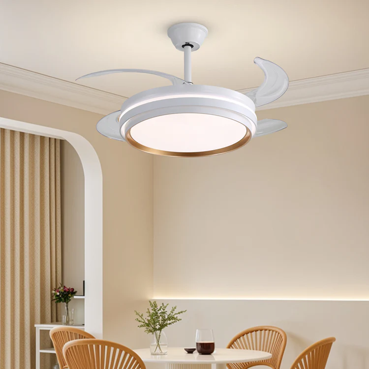 Lustra cu ventilator 417YY design modern, Alb