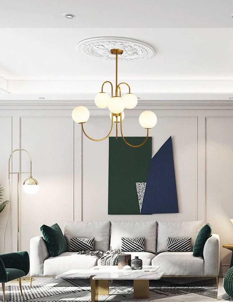 Lustra Abajur D7573 GOLD Liniara 6xE27