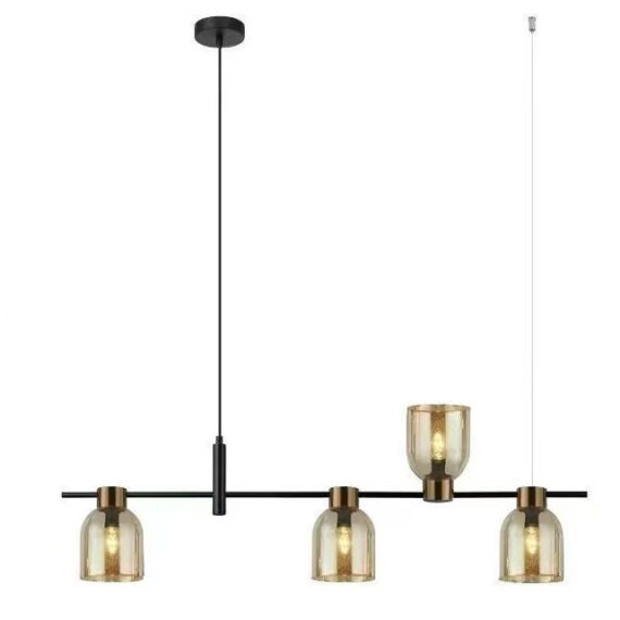 Lustra Abajur MAT Negru Liniara 9722-4