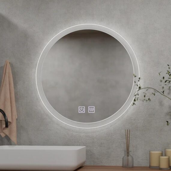 Oglinda LED Rotunda E12S 60cm Touch Sistem Dezaburire