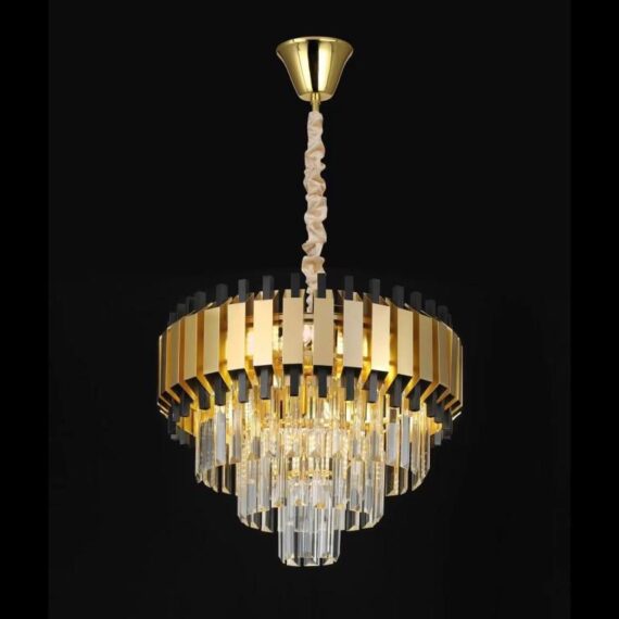 Candelabru Auriu Cristal Moderna 4xE14 D300mm