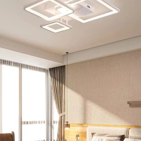 Lustra cu Telecomanda 3816 Alb, 88w LED