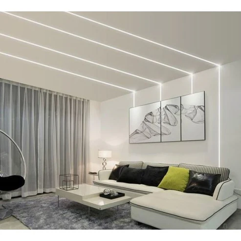 Profil LED Incastrat, Finisaj Glet, Lungime 2m, Latime 1.3 cm