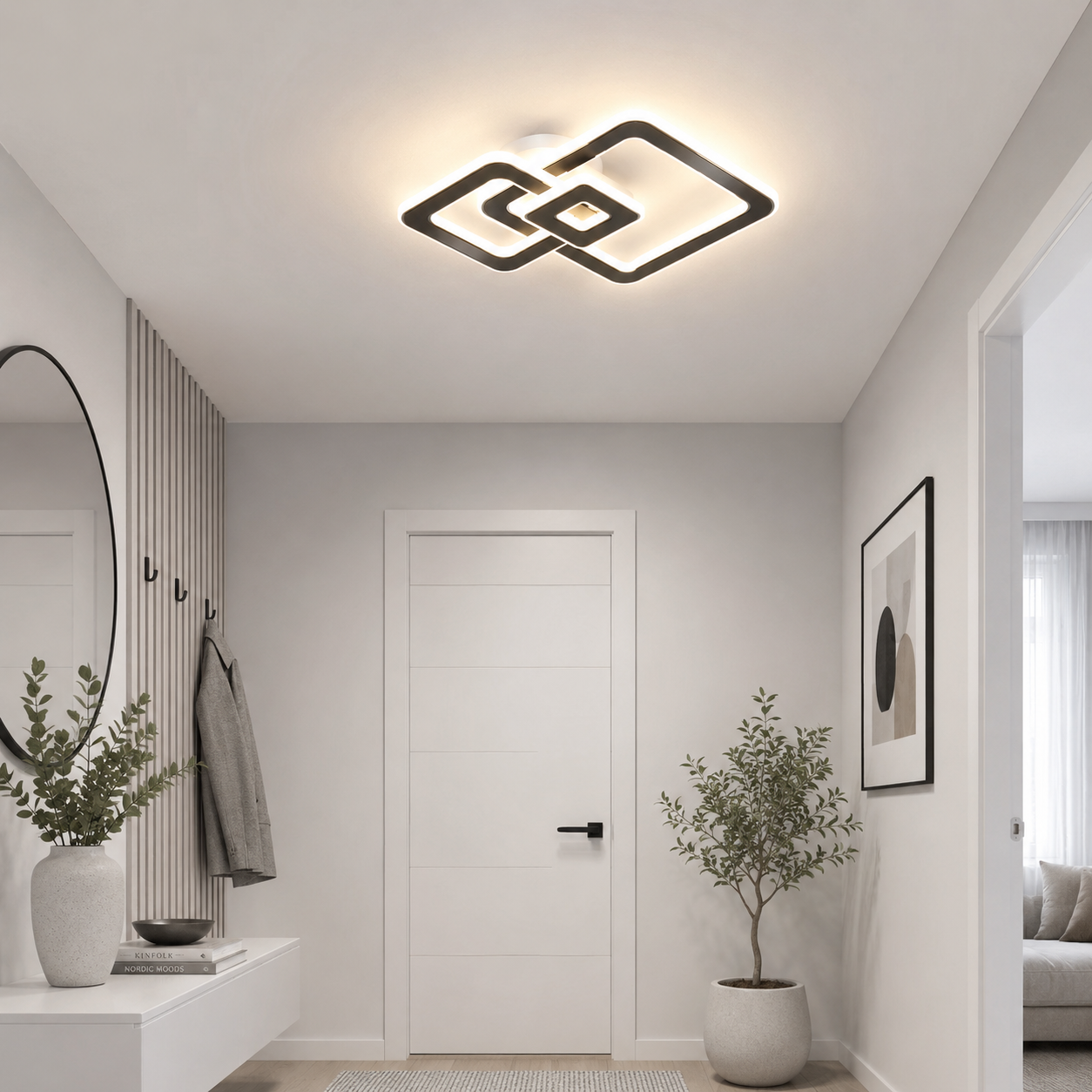 Aplica Tip Plafoniera LED Neagra 48W-8166