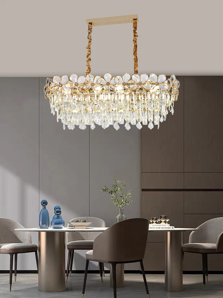 Candelabru Auriu Cristal 800x300, 8xE14-75001