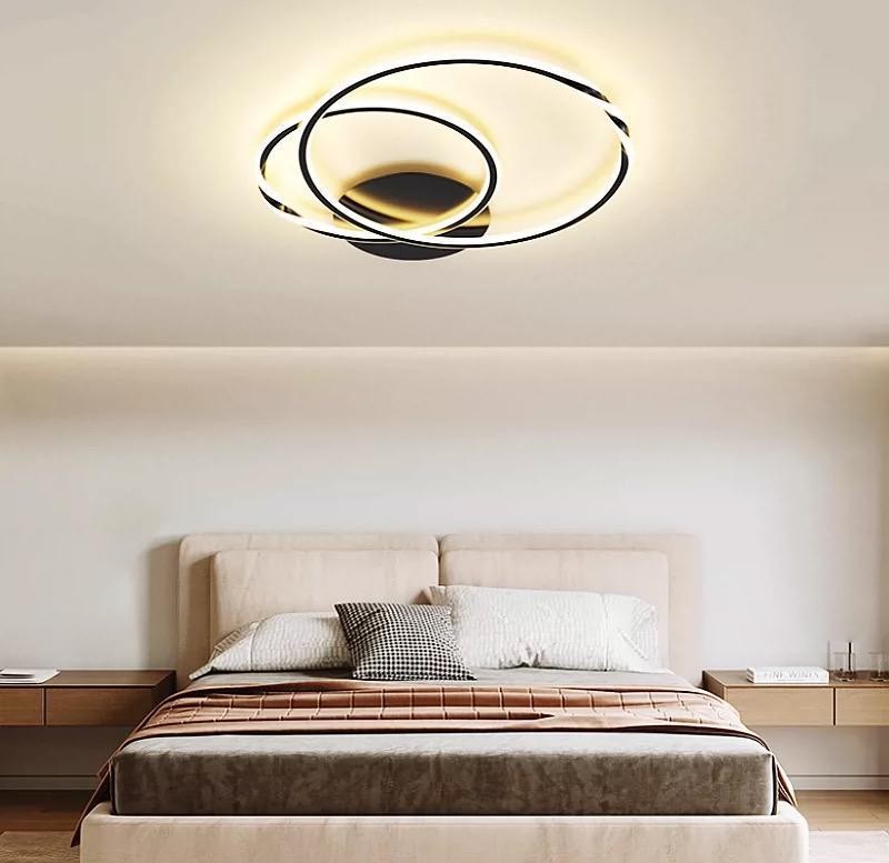 Lustra LED Cu Telecomanda Negru 3936-150W Design Elegant