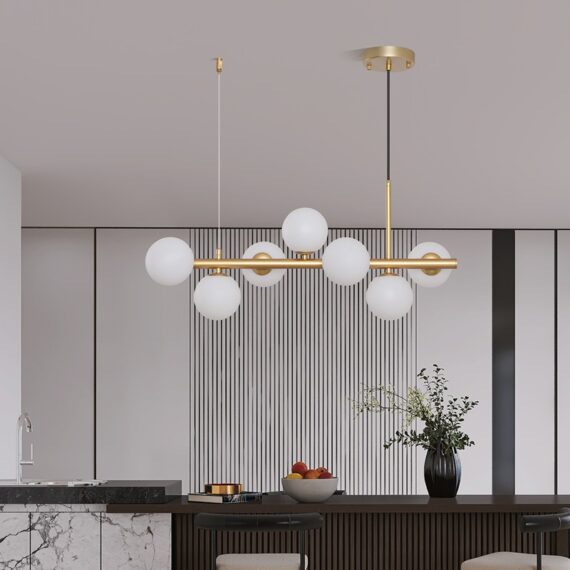 Lustra Suspendata Auriu Moderna cu 7 Glob 9560