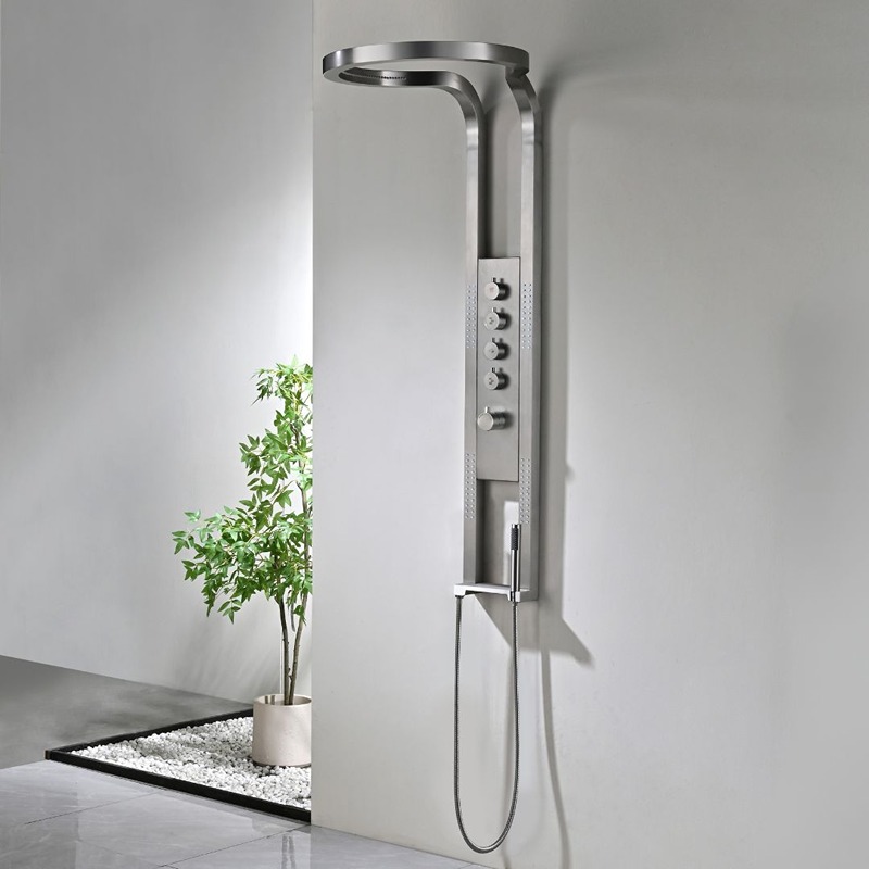 Panel de Dus Efect de Ploaie 4 Functii Apa Gri