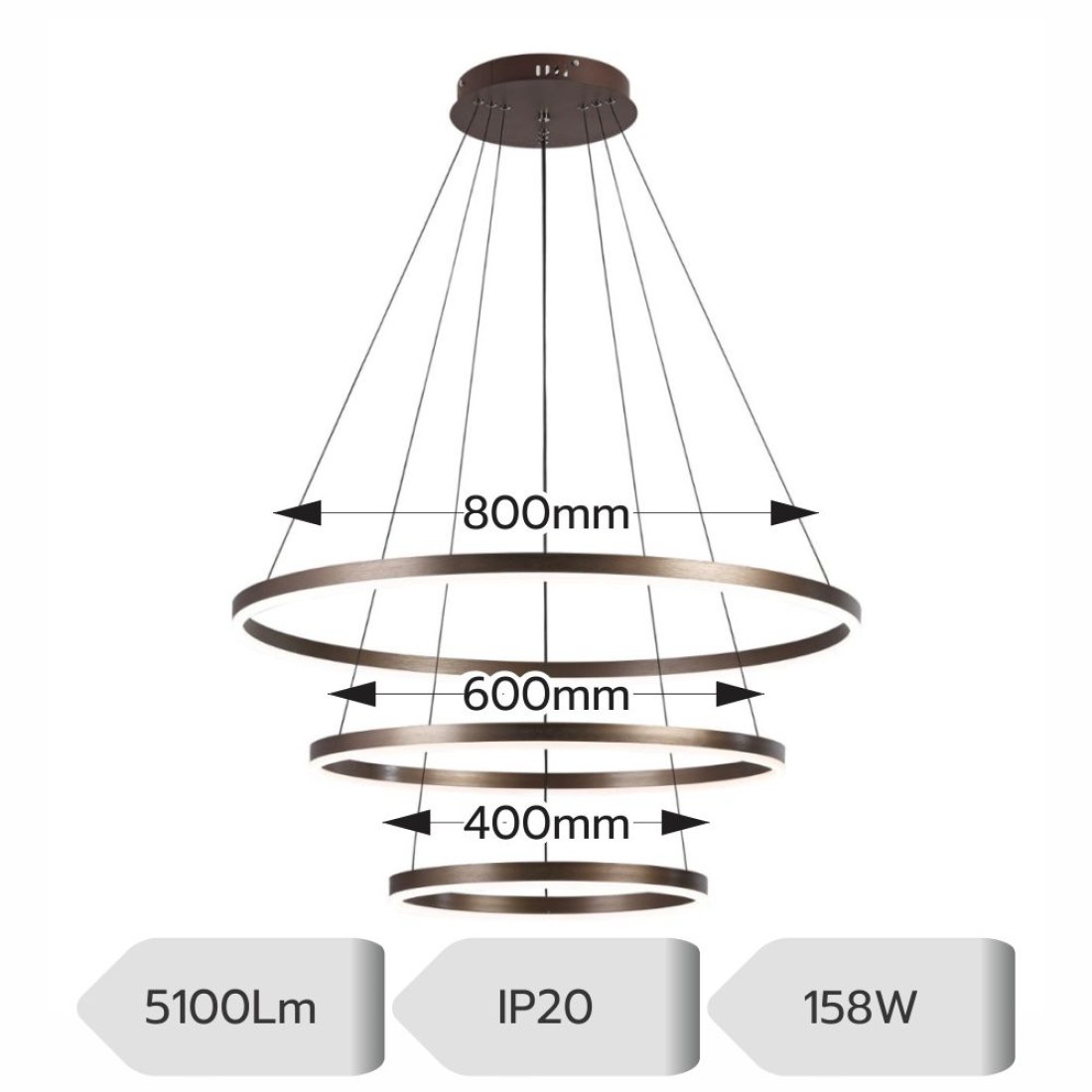 LUSTRA LED CALLISTO MARO PE CABLU AJUSTABILA 158W